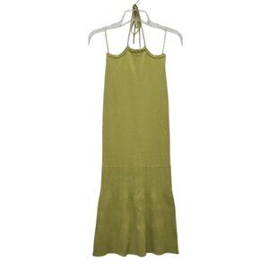 Significant Other Ribbed Knit Midi Dress Size US 4 Avocado Green Party Colorful